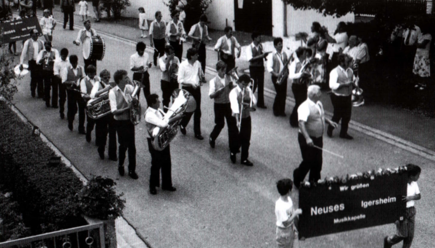 Festumzug in Neuses bei Burgoberbach 1983